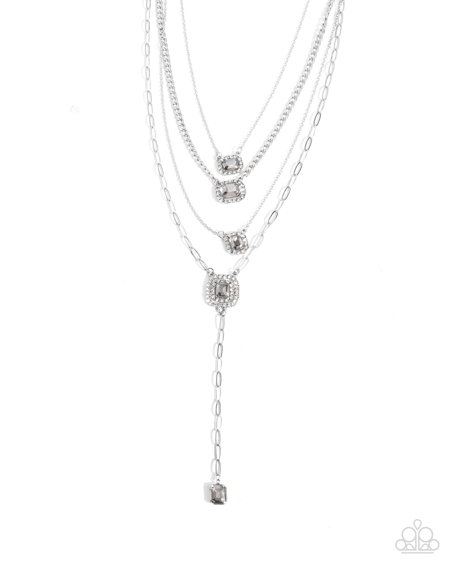 Dazzle Silver Tone Layer Necklace
