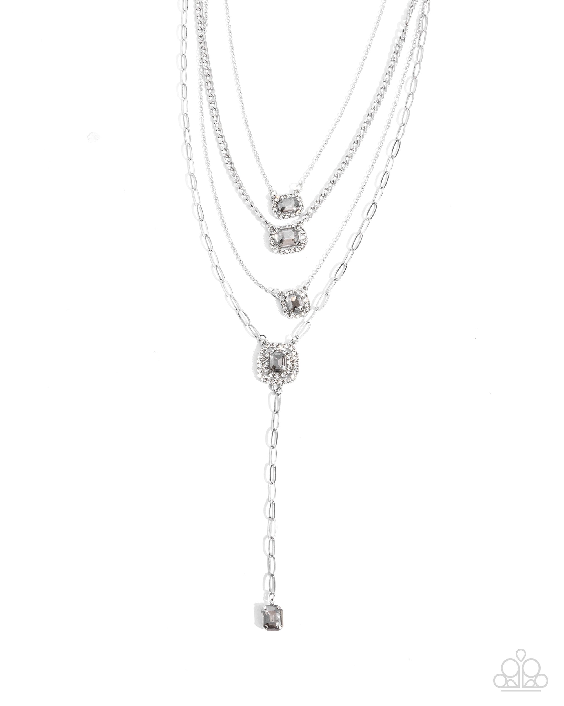 Dazzle Silver Tone Layer Necklace