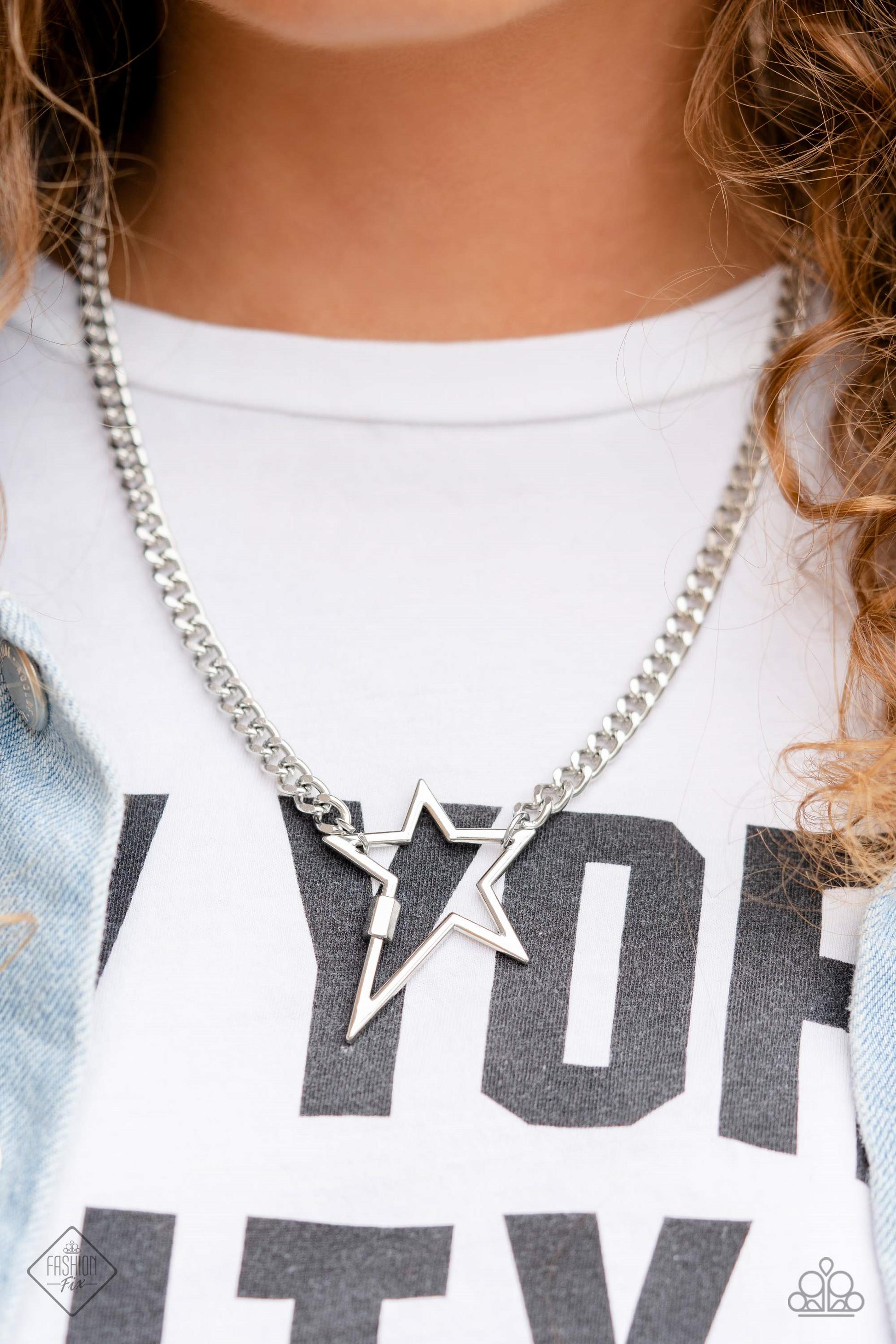 silver star necklace