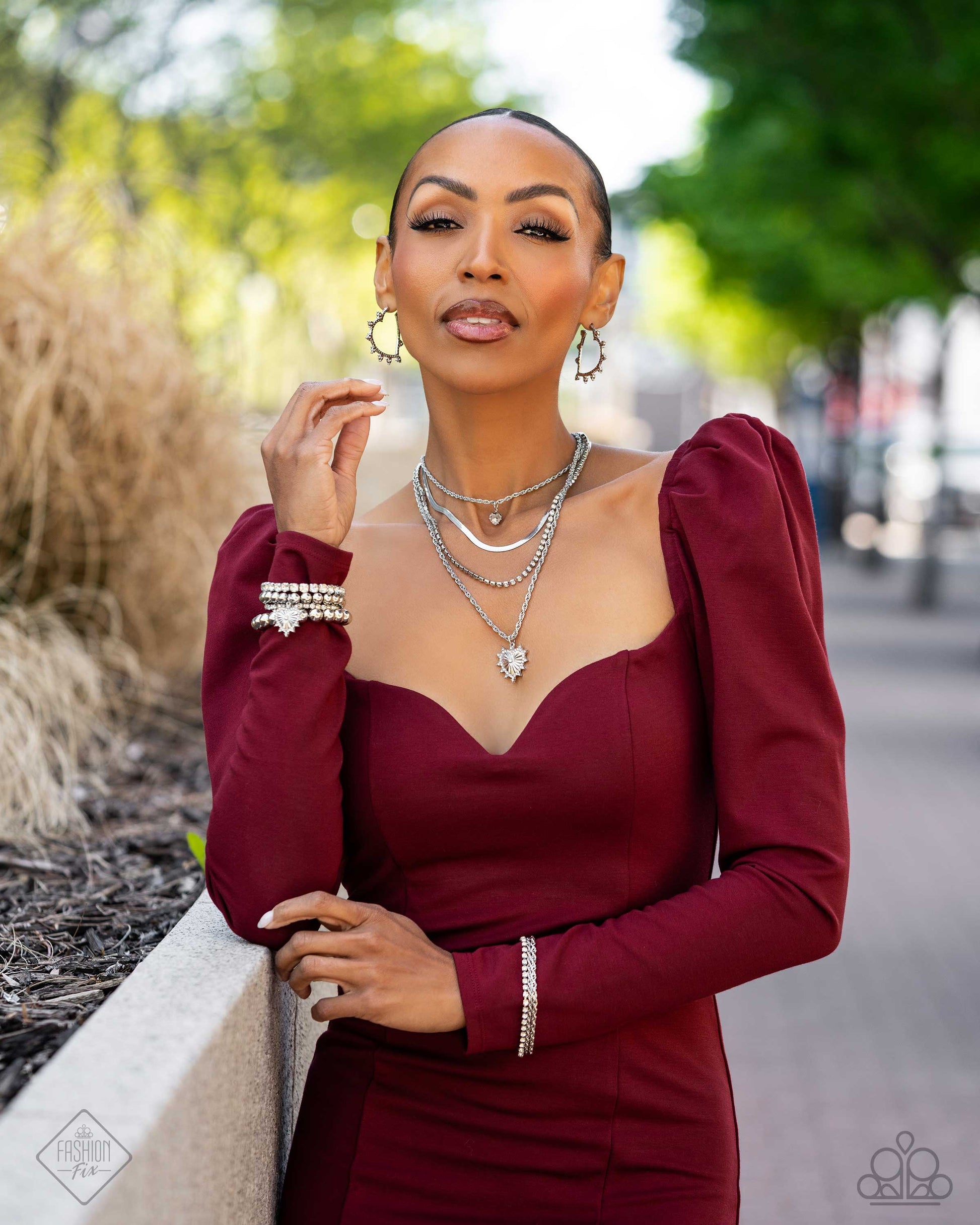 Excessive Embellishment - Silver Necklace Set