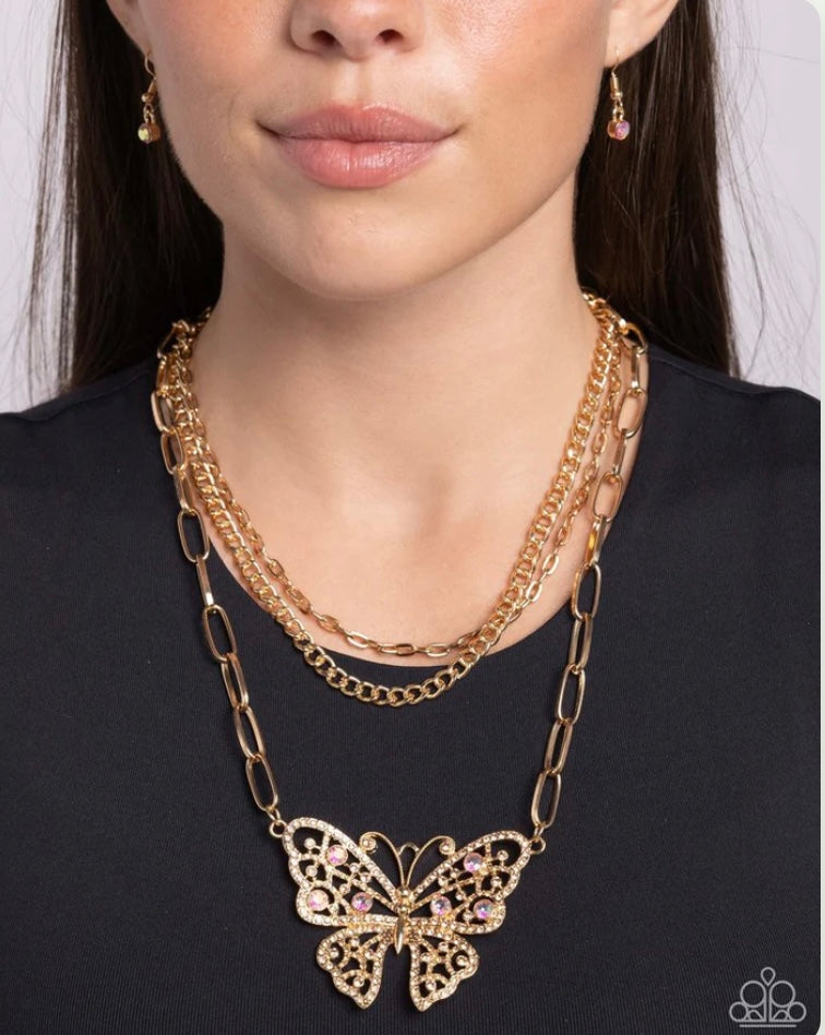 Winged wonder-Butterfly Earrings Paparazzi Exclusive