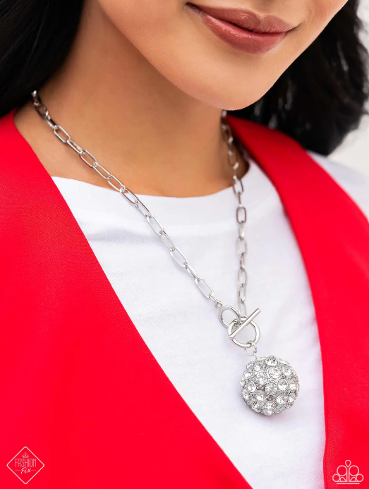 Polished Pageant - White Ring Set