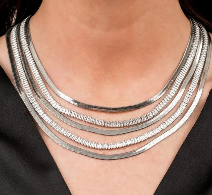 Persuasive earring bone layer necklace