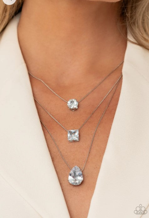 Lustrous Layers - White Necklace