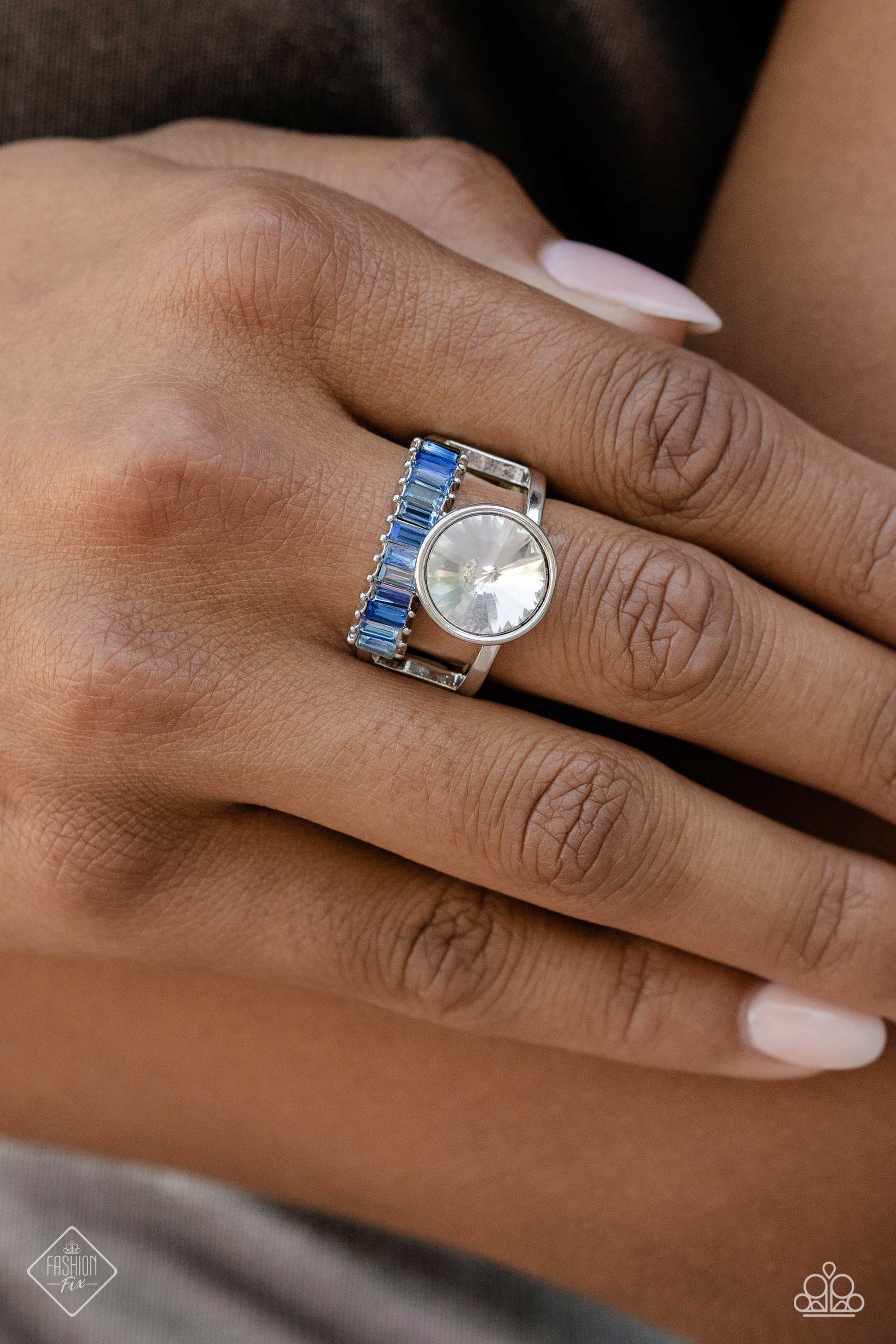 Balanced Bravura - Blue Silver Ring