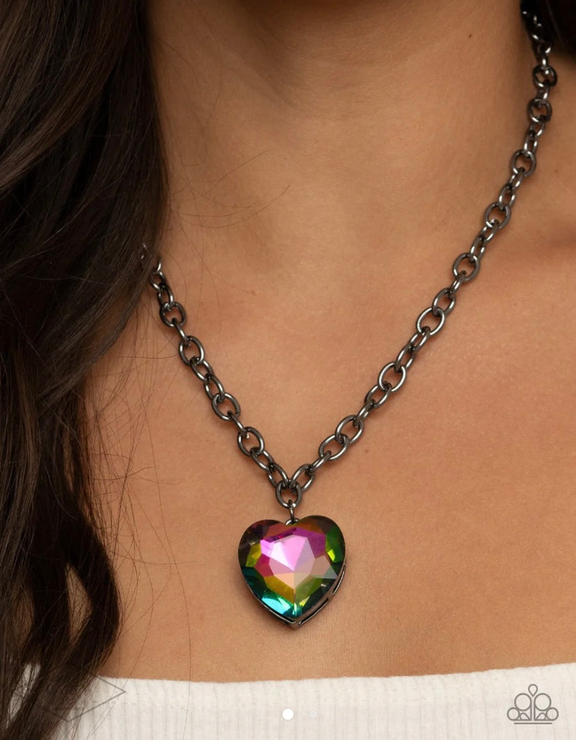 Flirtatiously Flashy - multi - Paparazzi necklace