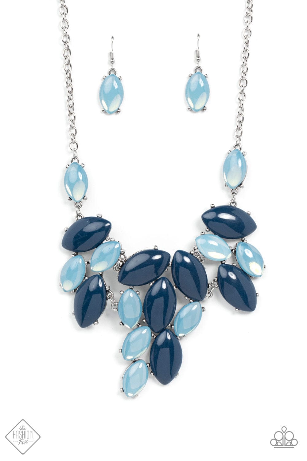Date Night Nouveau - Blue silver Necklace - GODDESSBLINGS