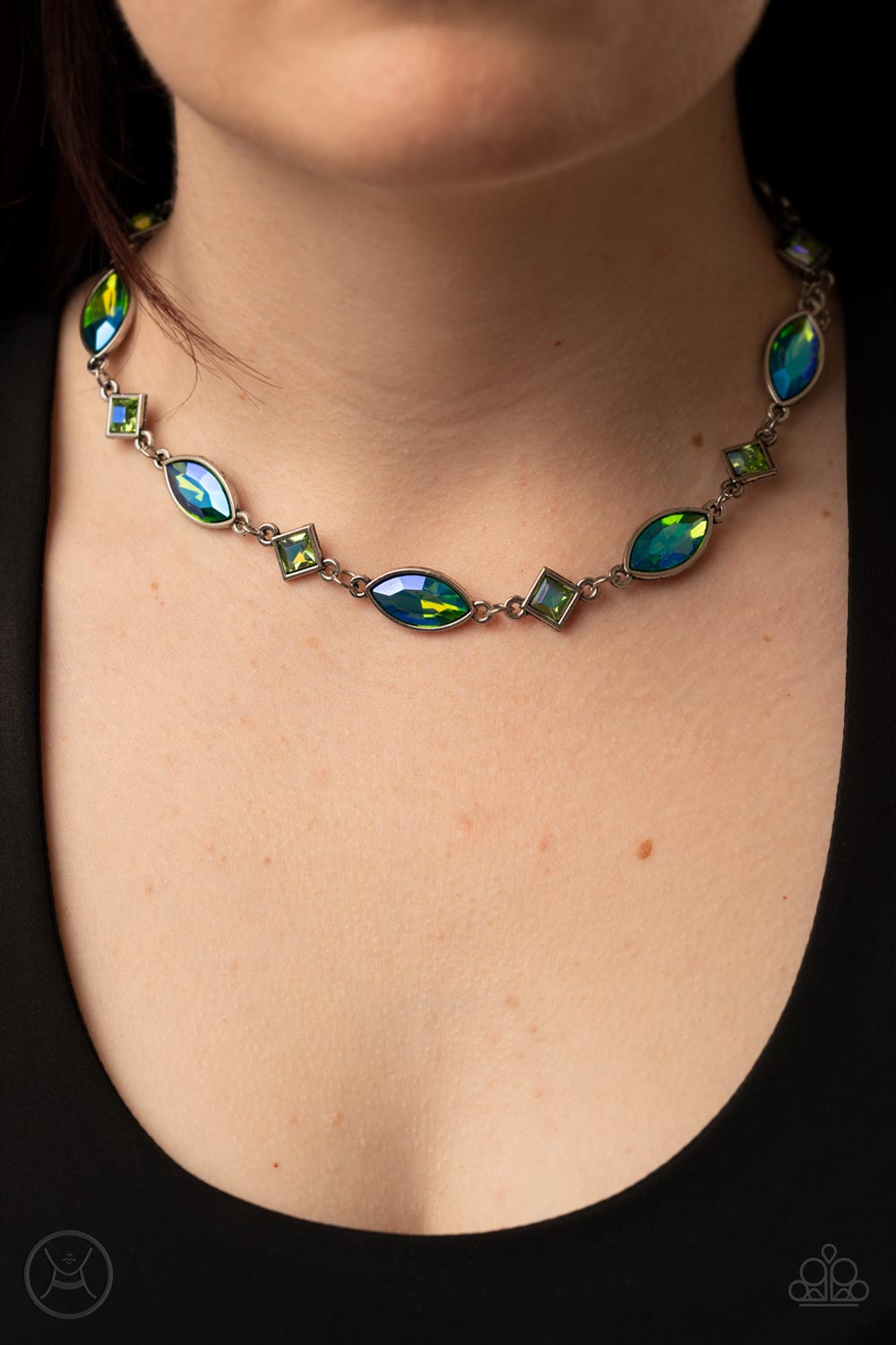 Prismatic Reinforcements - Green Necklace - GODDESSBLINGS