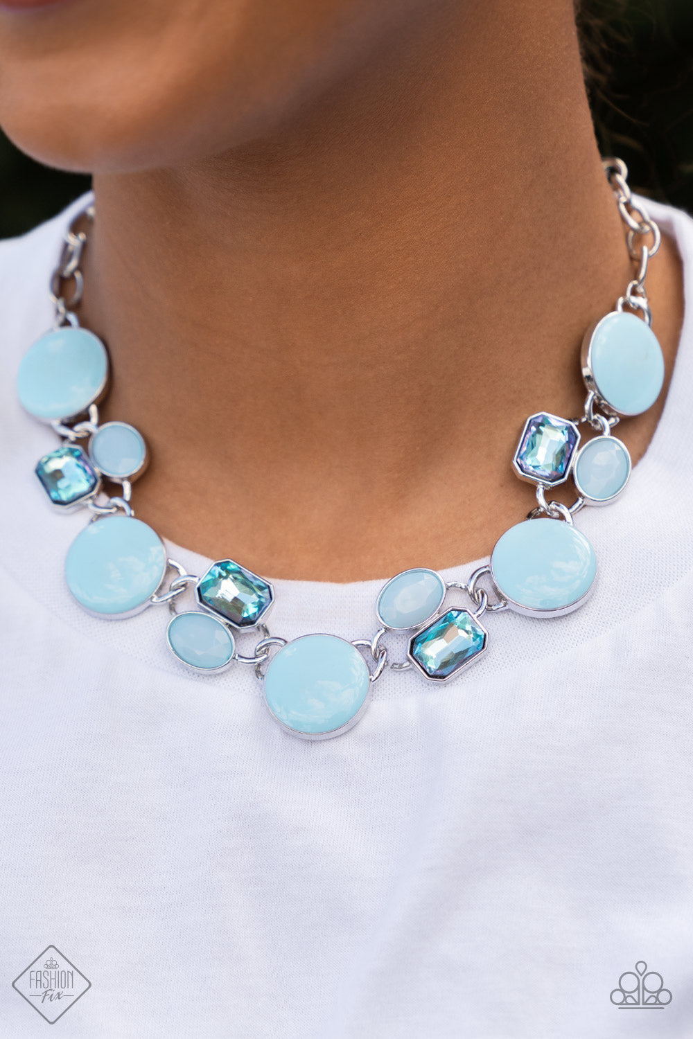 Dreaming in Multicolor - Blue Necklace - GODDESSBLINGS