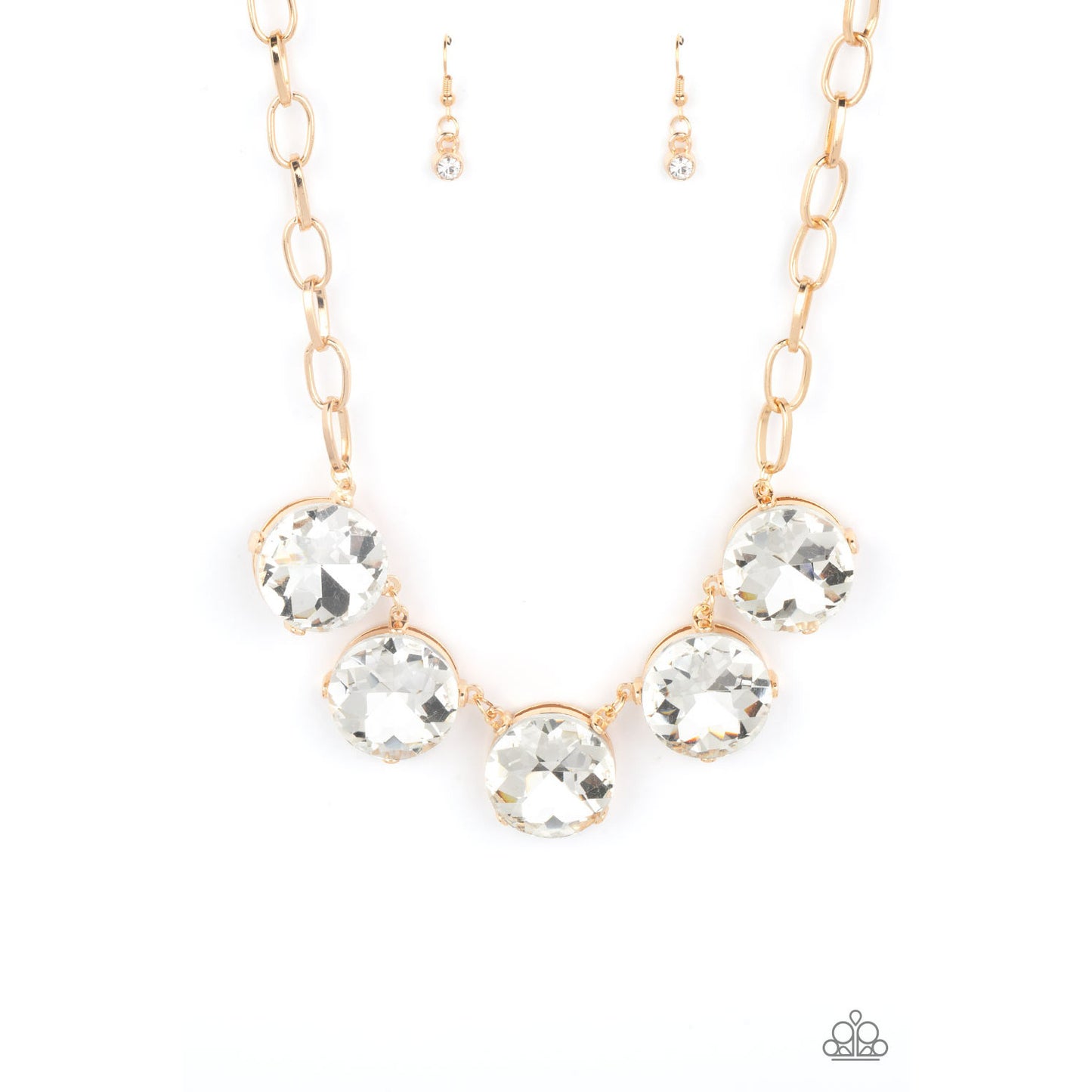 Limelight Luxury - Gold Rhinestone Necklace - GODDESSBLINGS