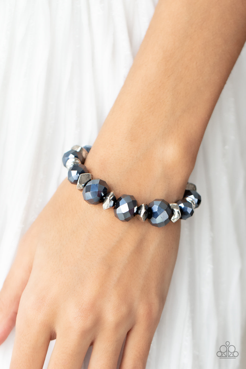 Astral Auras - Blue and silver Bracelet - GODDESSBLINGS