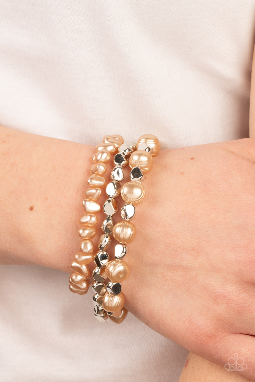 Shoreside Soiree - Brown pearl Bracelet - GODDESSBLINGS