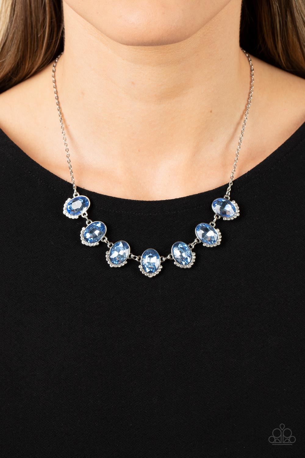 Unleash Your Sparkle - Blue Rhinestone Necklace - GODDESSBLINGS