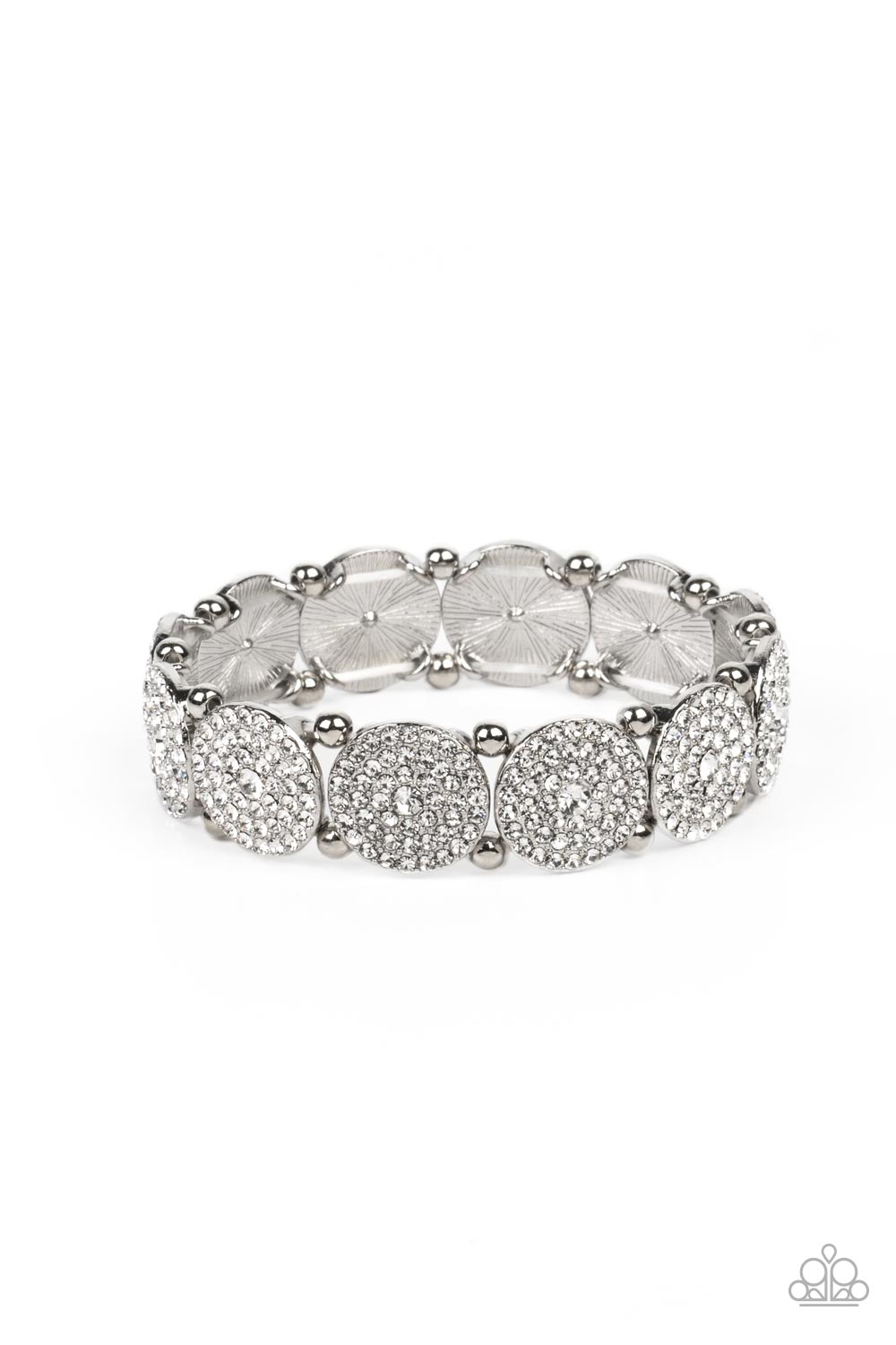 Palace Intrigue - White Silver Bracelet - GODDESSBLINGS
