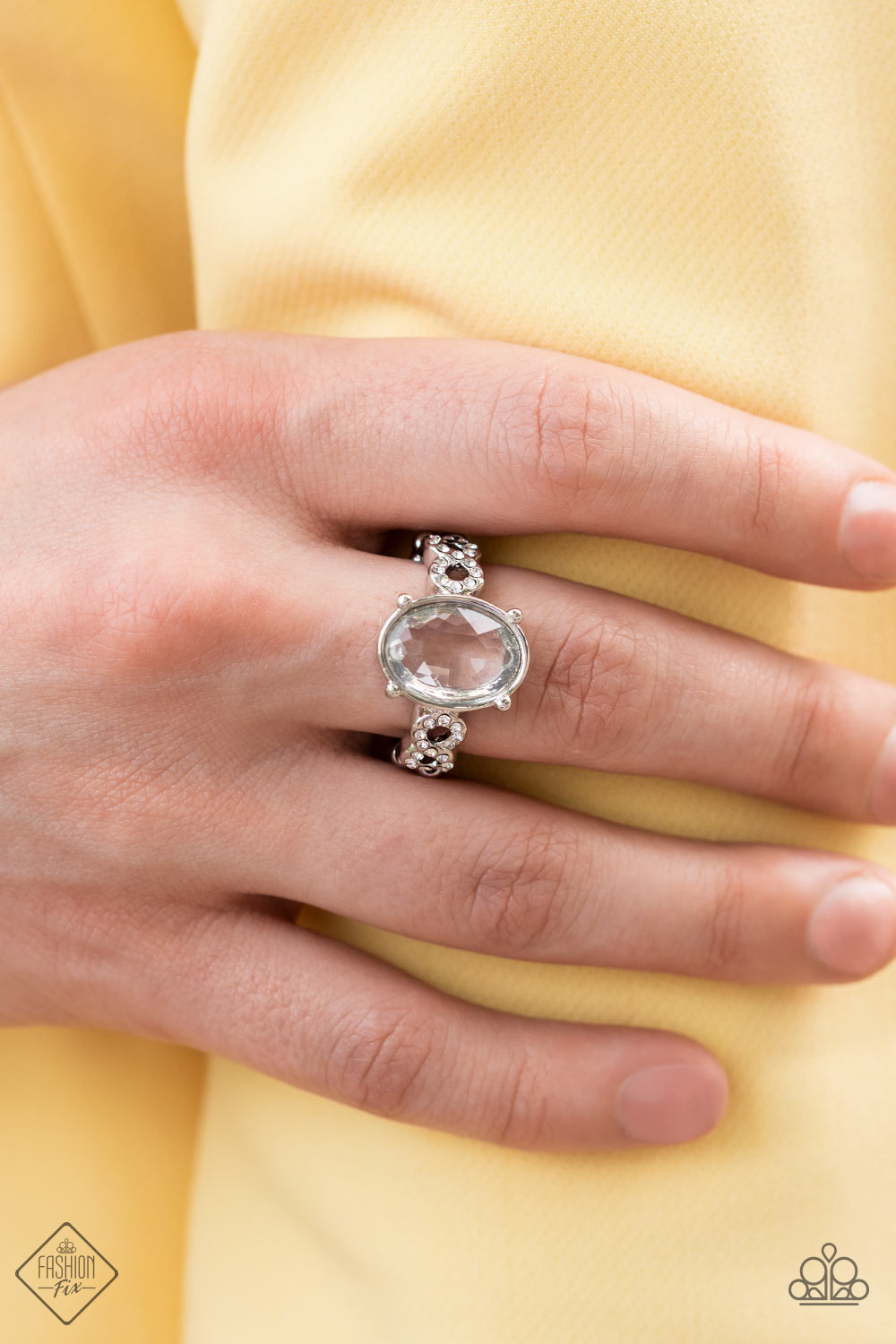 Devoted to Dazzle - White Silver Ring - GODDESSBLINGS