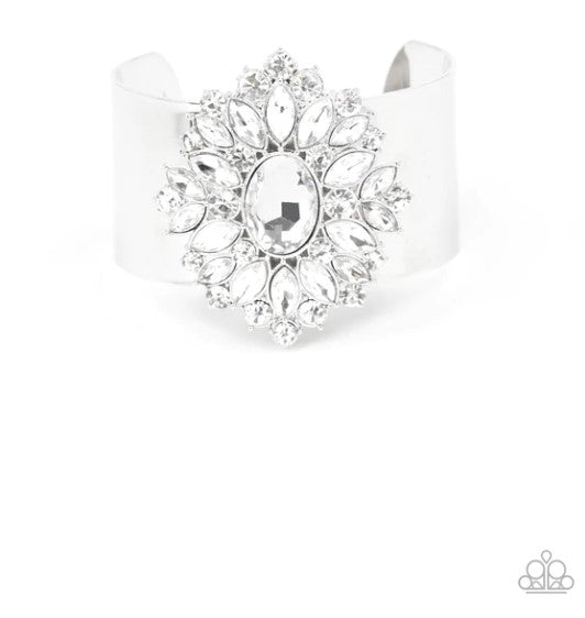 The Fashionmonger - White Rhinestone Bracelet - GODDESSBLINGS