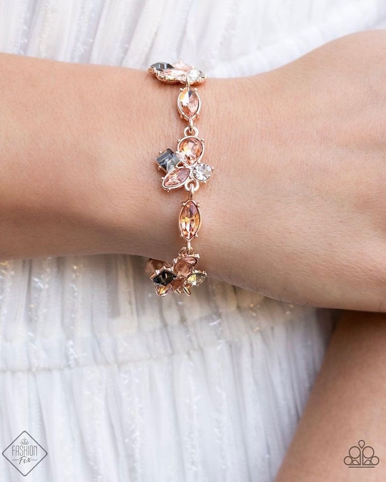Colorful Captivation - Rose Gold Bracelet - GODDESSBLINGS