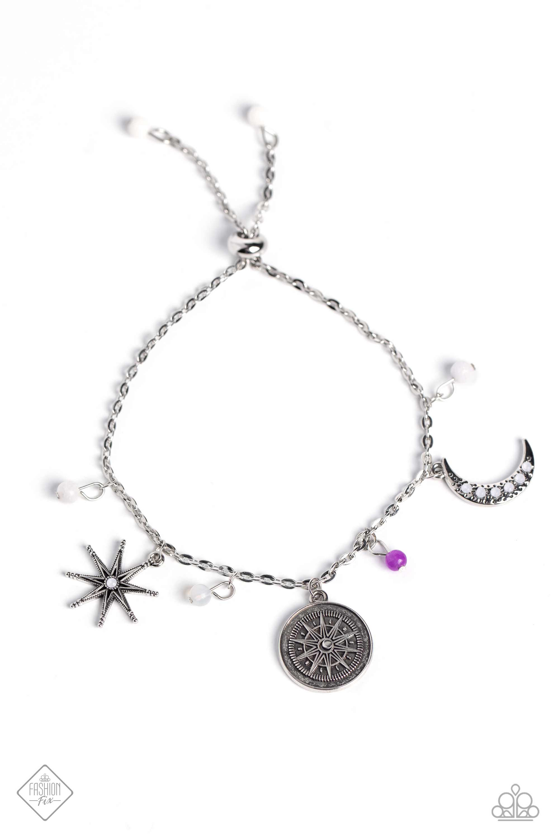 silver moon and star bracelet