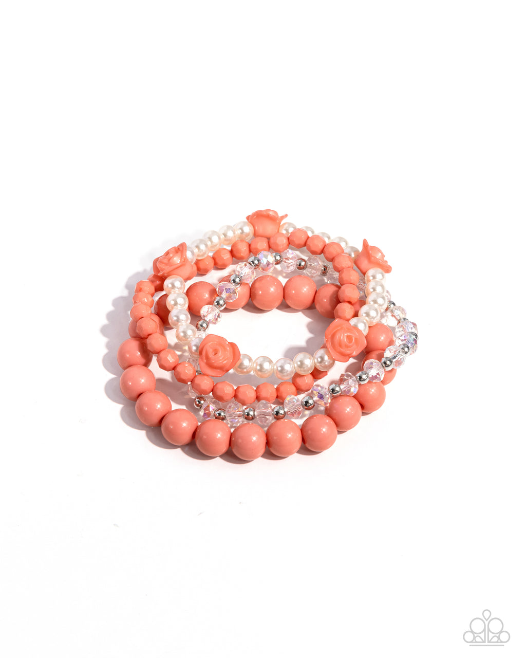Rosy Retrospection - Orange Bead Bracelet