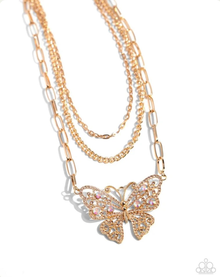 Winged wonder-Butterfly Earrings Paparazzi Exclusive