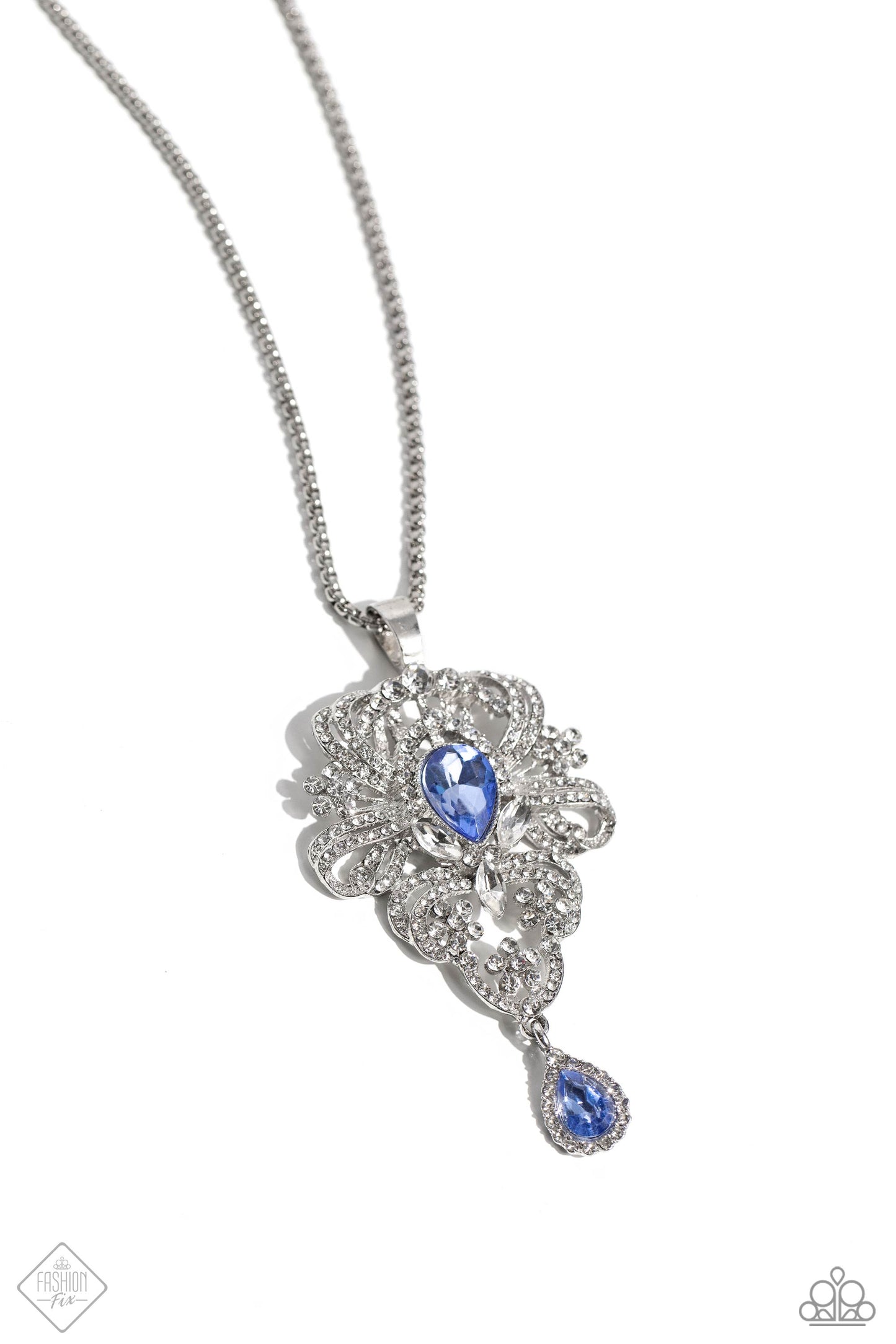 Elegance Personified - Blue Stone Necklace Set