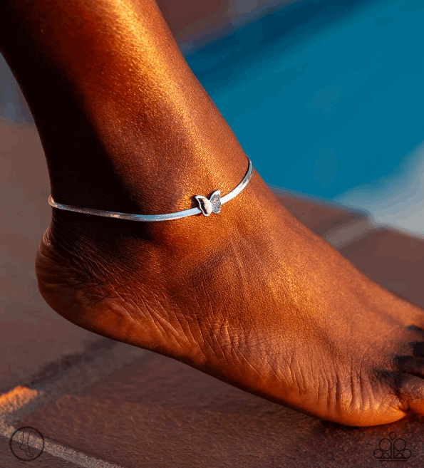 A FLIGHT-ing Chance - silver anklet