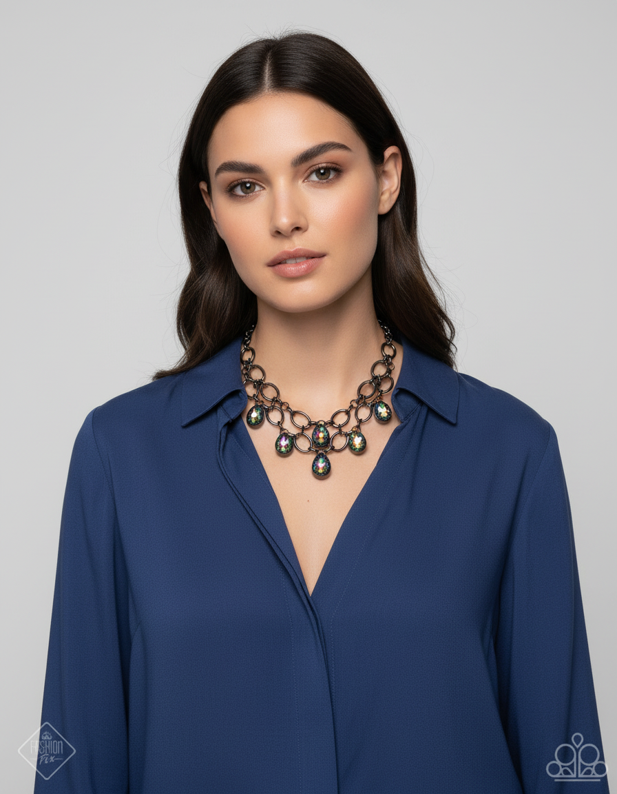 Exact necklace with blue
