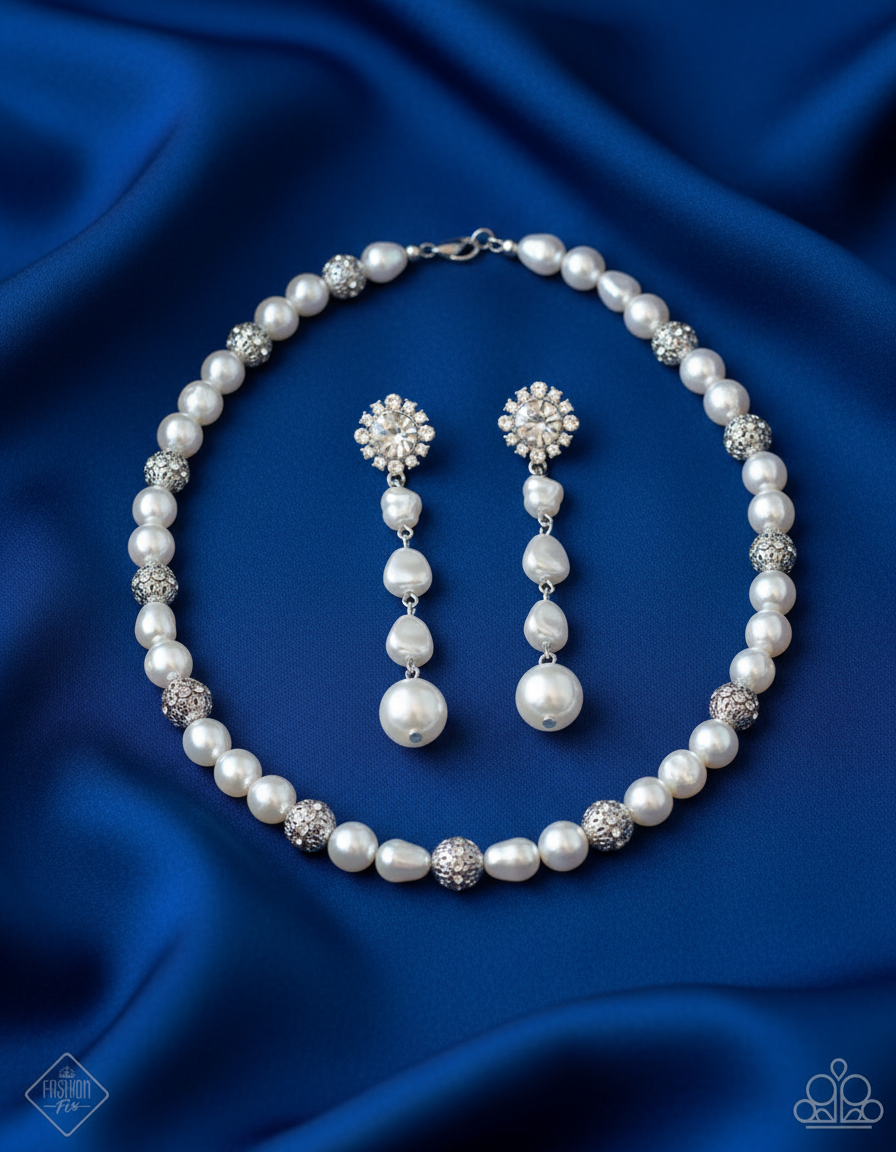 Flat lay on blue fabric