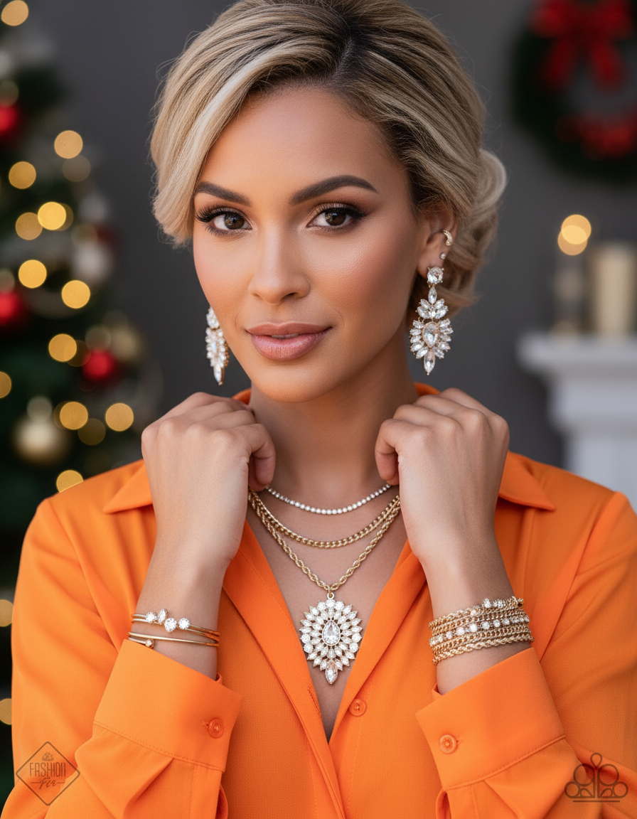Full jewelry set in orange