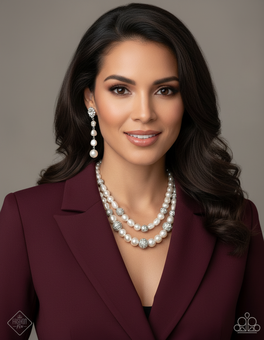 Model in wine burgundy blazer