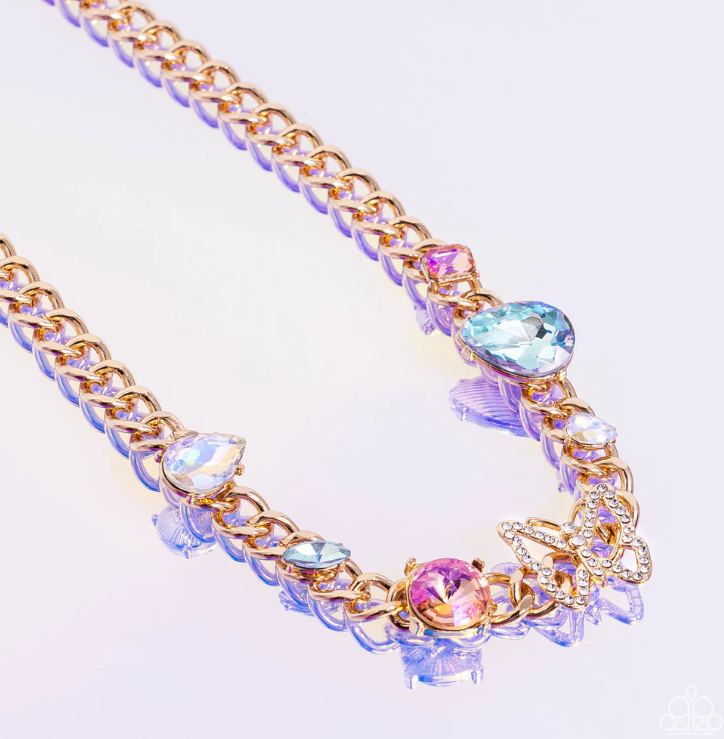Storybook Succession - gold - Paparazzi necklace