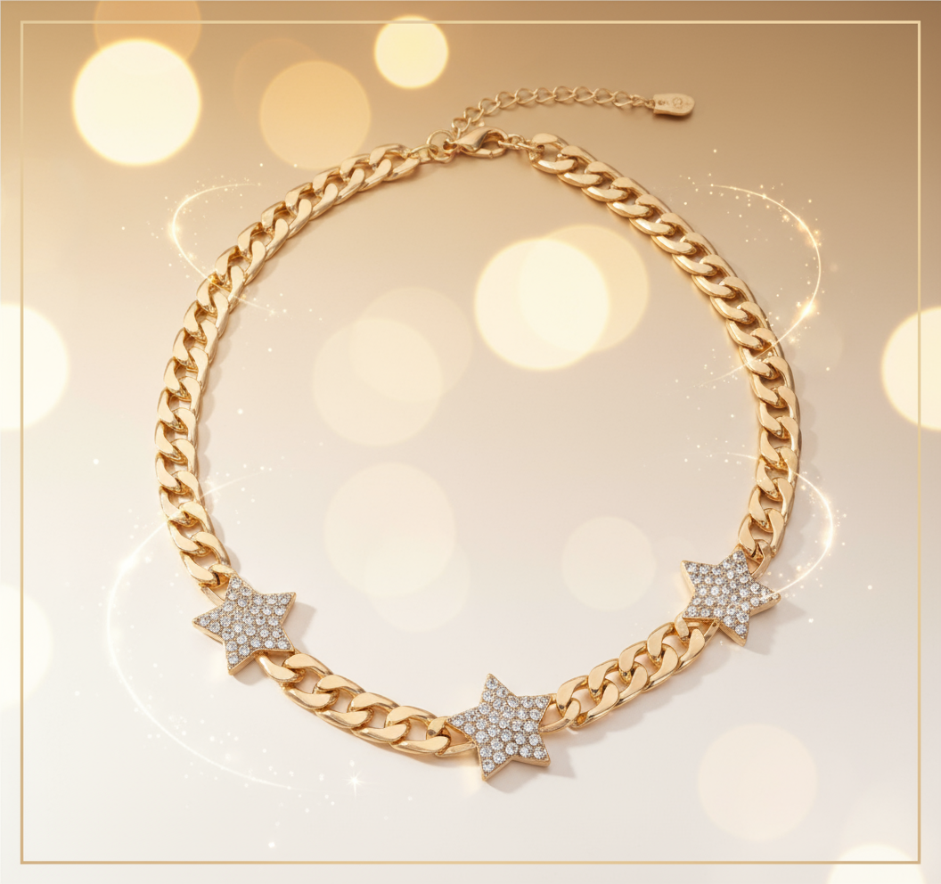 Uncle Sam Star Gold Necklace - Website Product Image