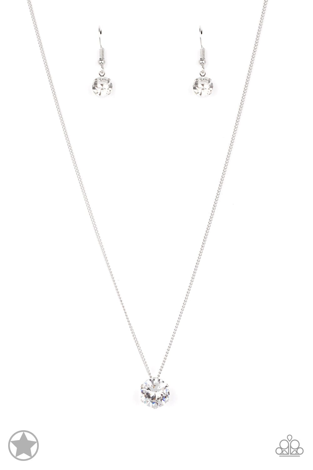 What A Gem - Silver Rhinestone Necklace - GODDESSBLINGS