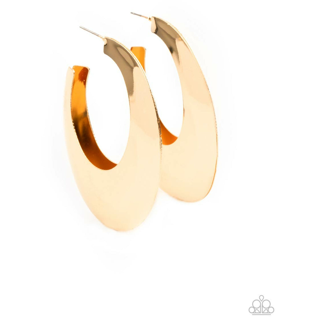 Going OVAL-board - Gold Earrings - GODDESSBLINGS