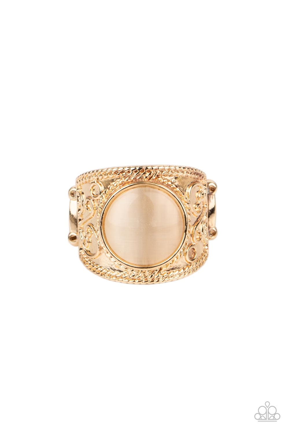 Blooming Enchantment - Gold cat's eye ring - GODDESSBLINGS