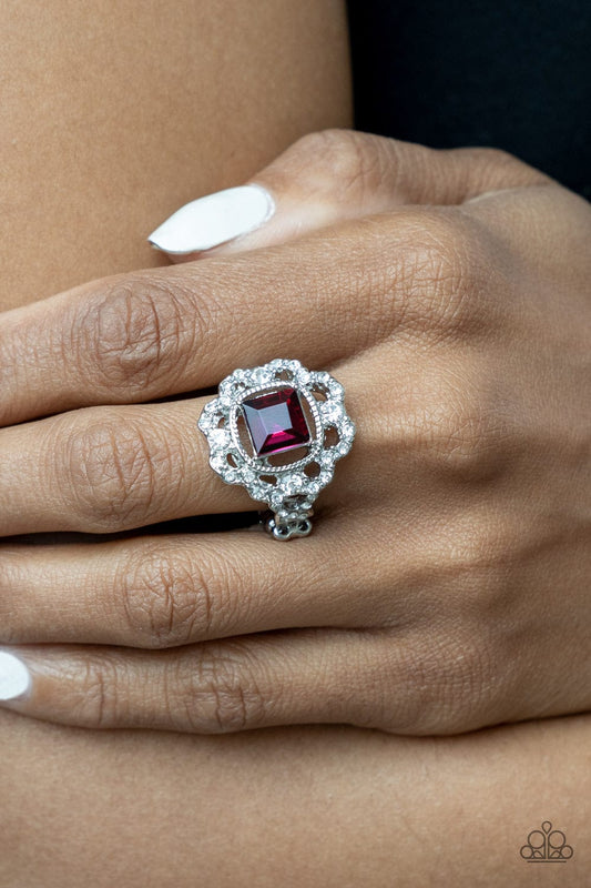 Square-cut pink women's Ring - GODDESSBLINGS