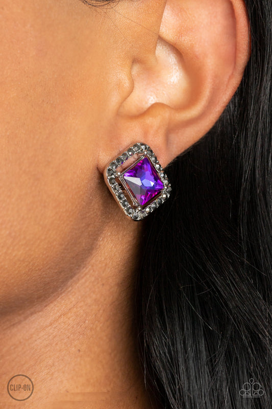 Cosmic Catwalk - Purple Earrings - GODDESSBLINGS