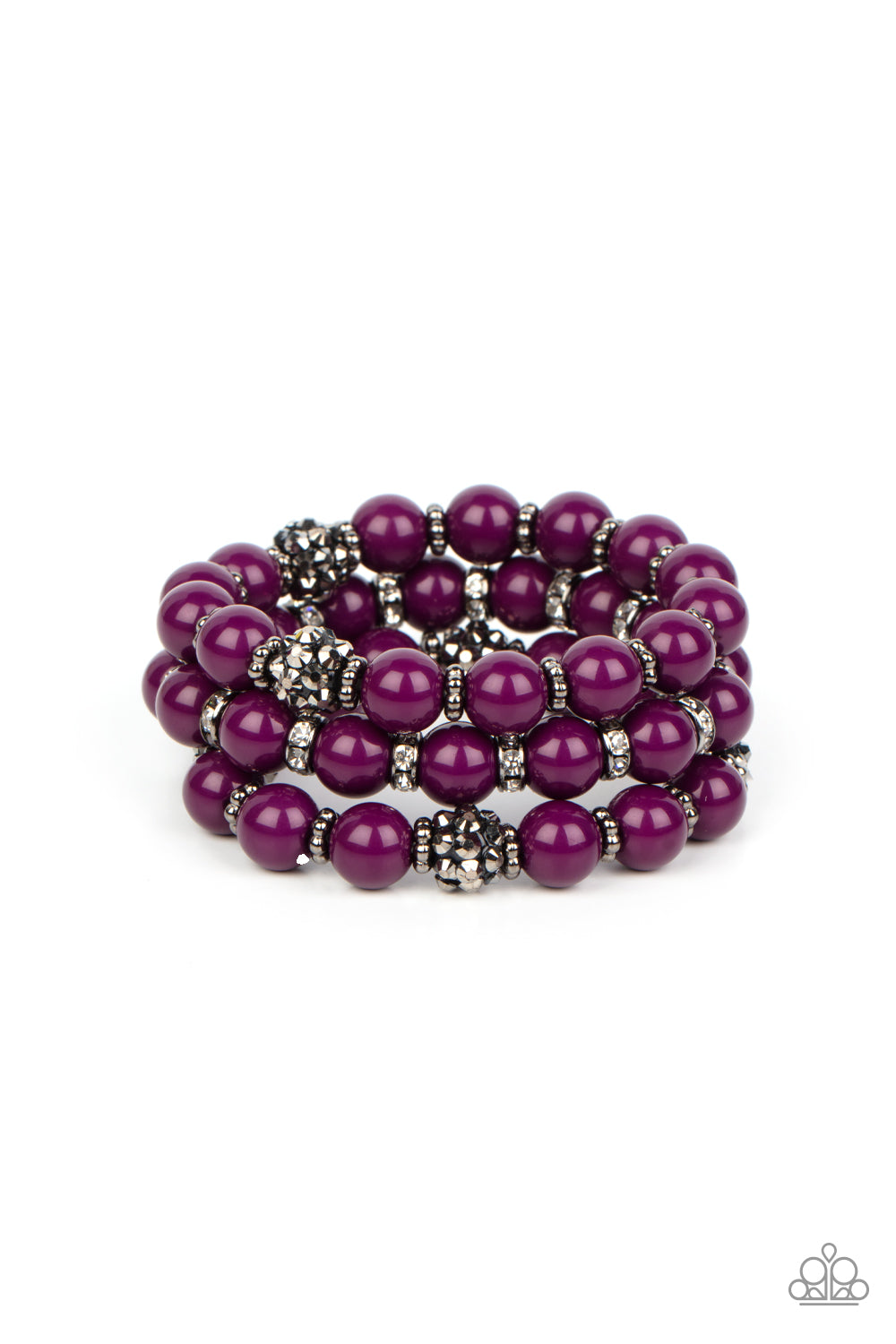 Poshly Packing - Purple stackable bracelet - GODDESSBLINGS