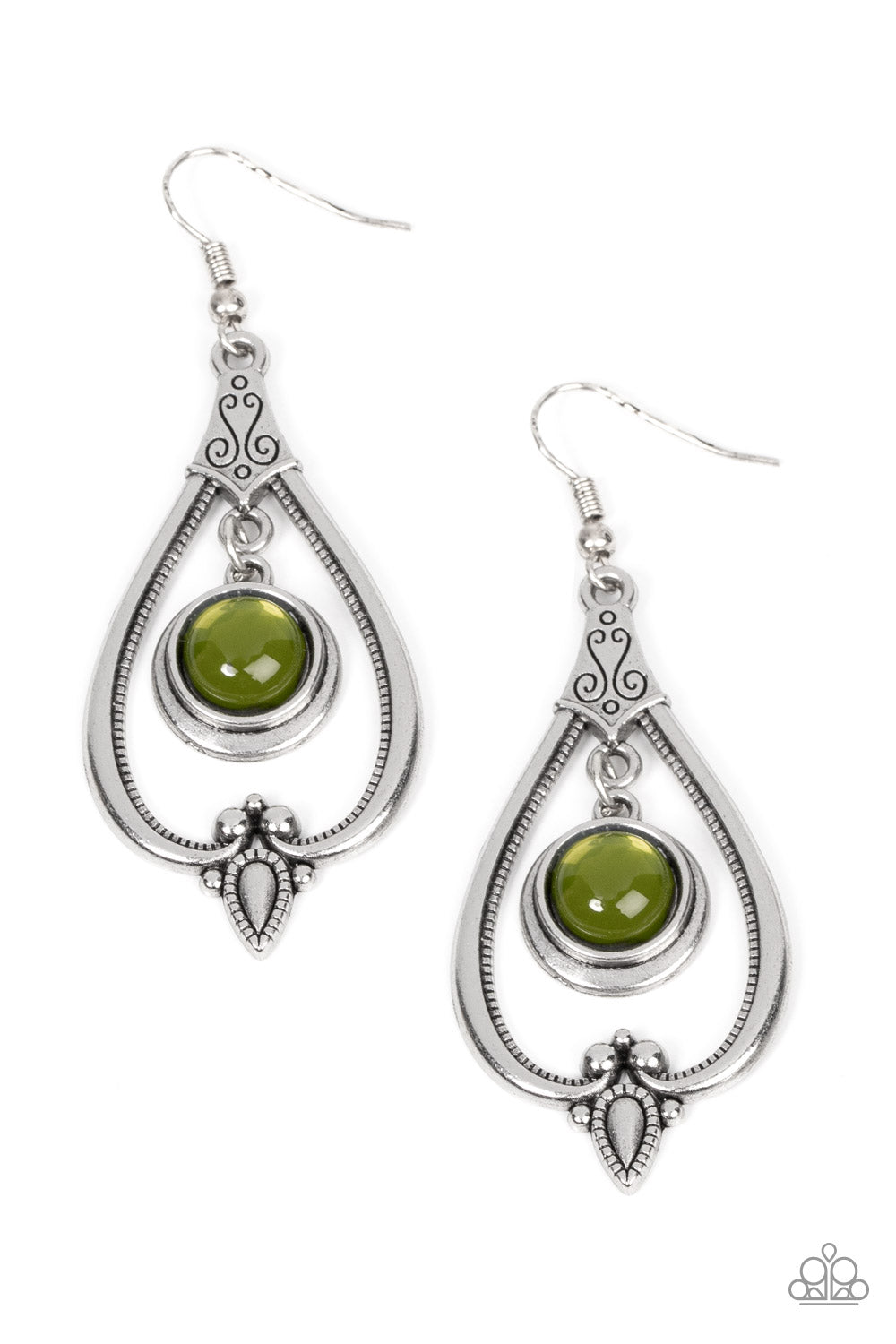 Ethereal Emblem - Green Earrings - GODDESSBLINGS