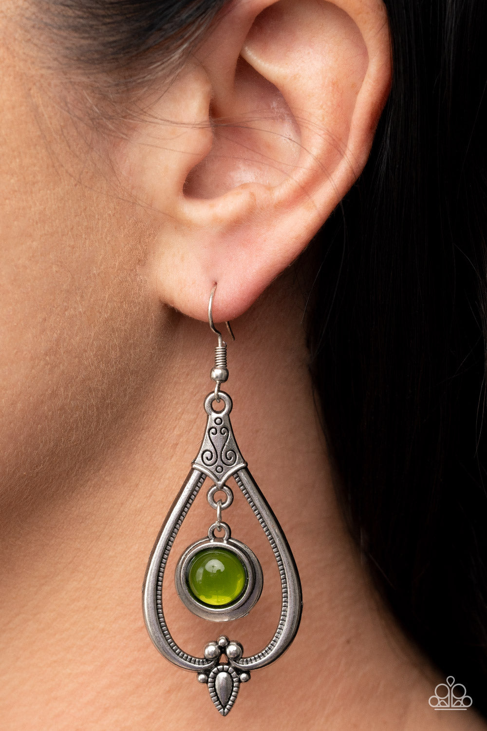 Ethereal Emblem - Green Earrings - GODDESSBLINGS