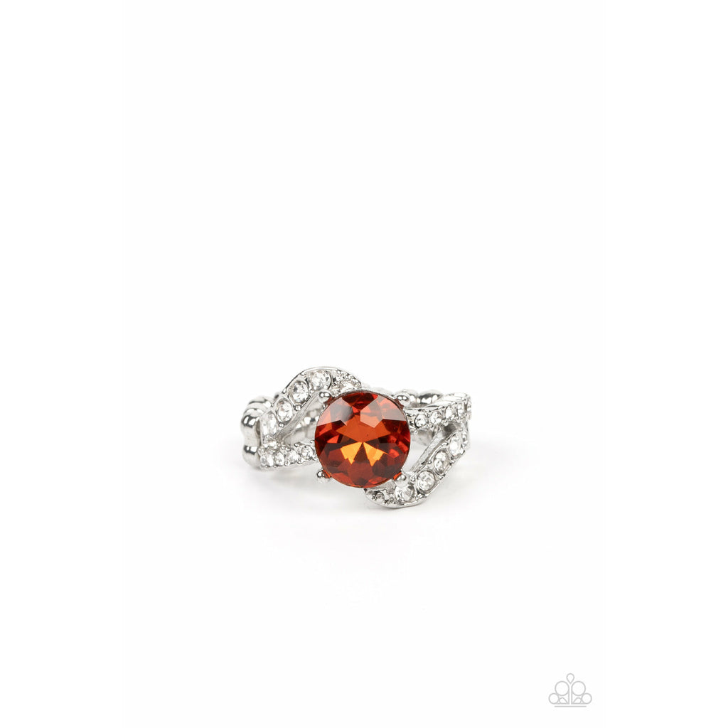 Blockbuster Boom - Brown Rhinestone Ring - GODDESSBLINGS