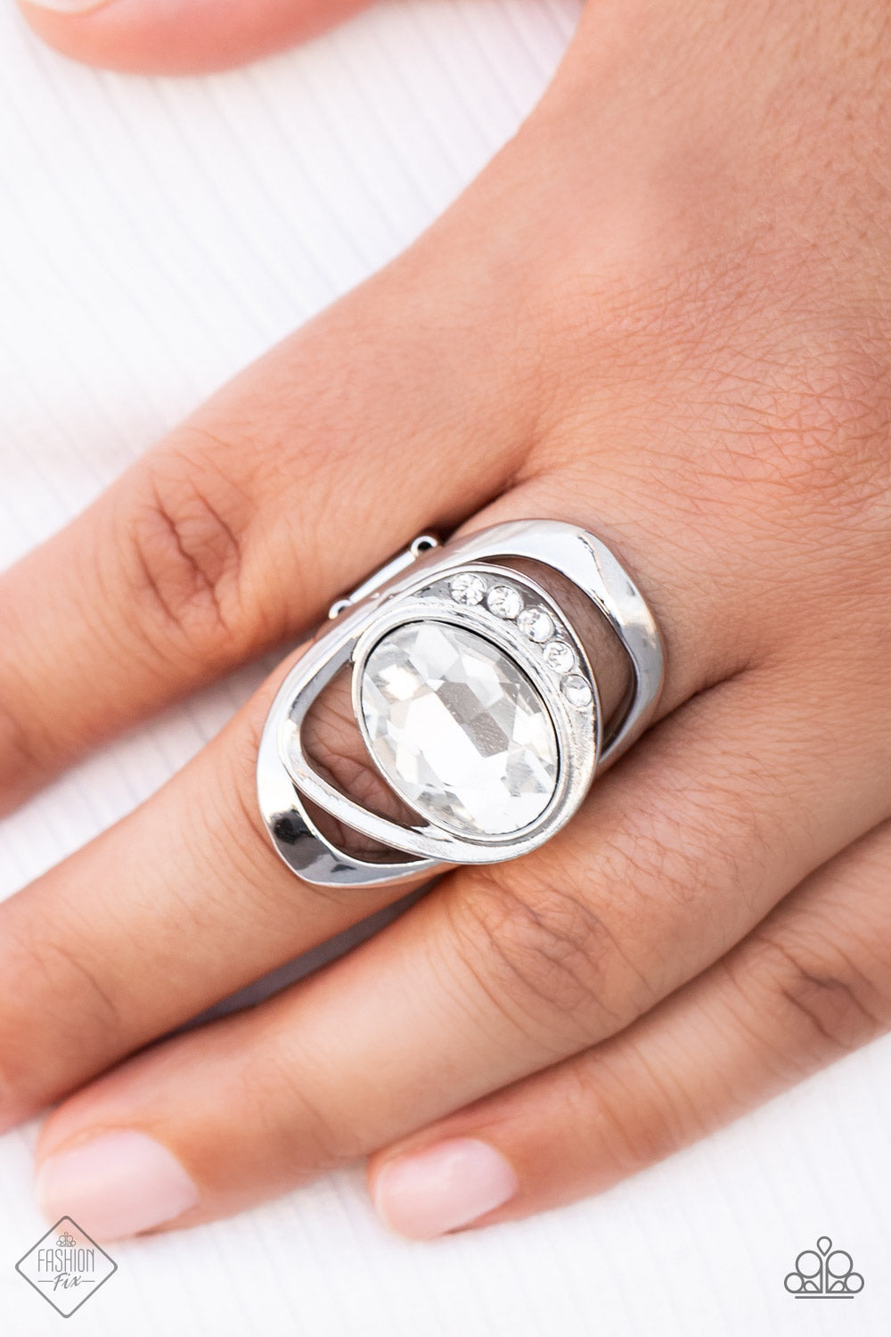 Mountain View Meadow - White Silver Ring - GODDESSBLINGS