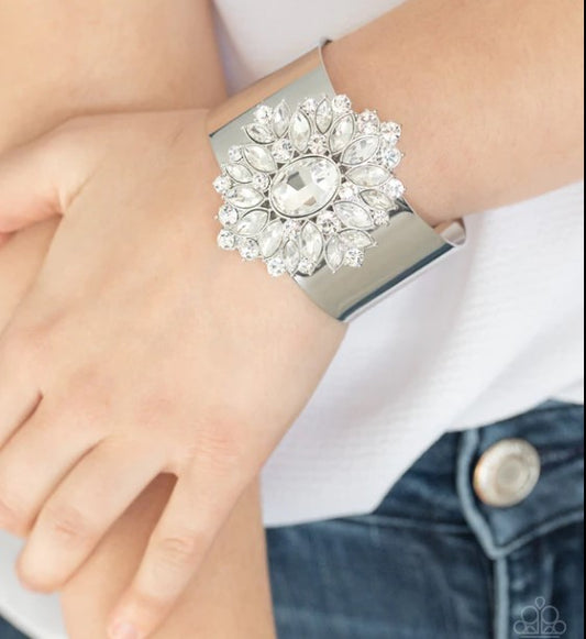 The Fashionmonger - White Rhinestone Bracelet - GODDESSBLINGS