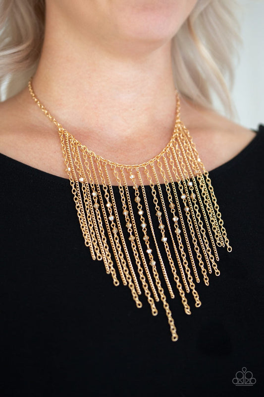 Fringe - Gold Necklace - GODDESSBLINGS