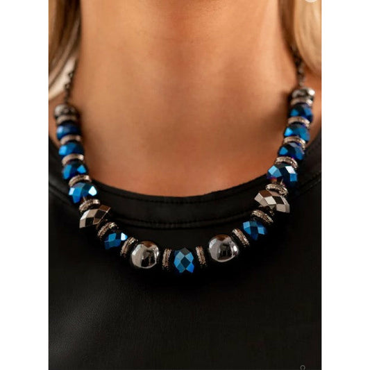 Interstellar Influencer - blue - Paparazzi necklace - GODDESSBLINGS