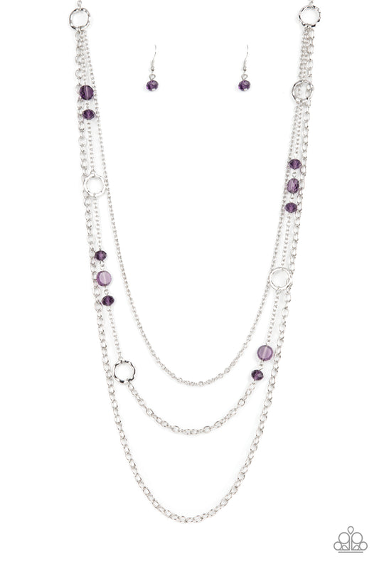 Starry-Eyed Eloquence - Purple Necklace - GODDESSBLINGS