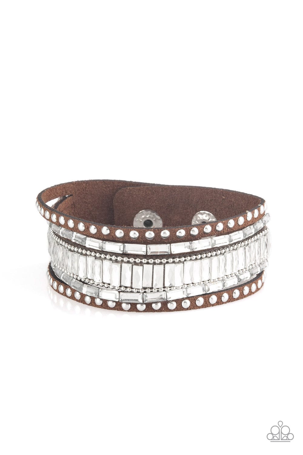 Rock Star Rocker - Brown Rhinestone Bracelet - GODDESSBLINGS