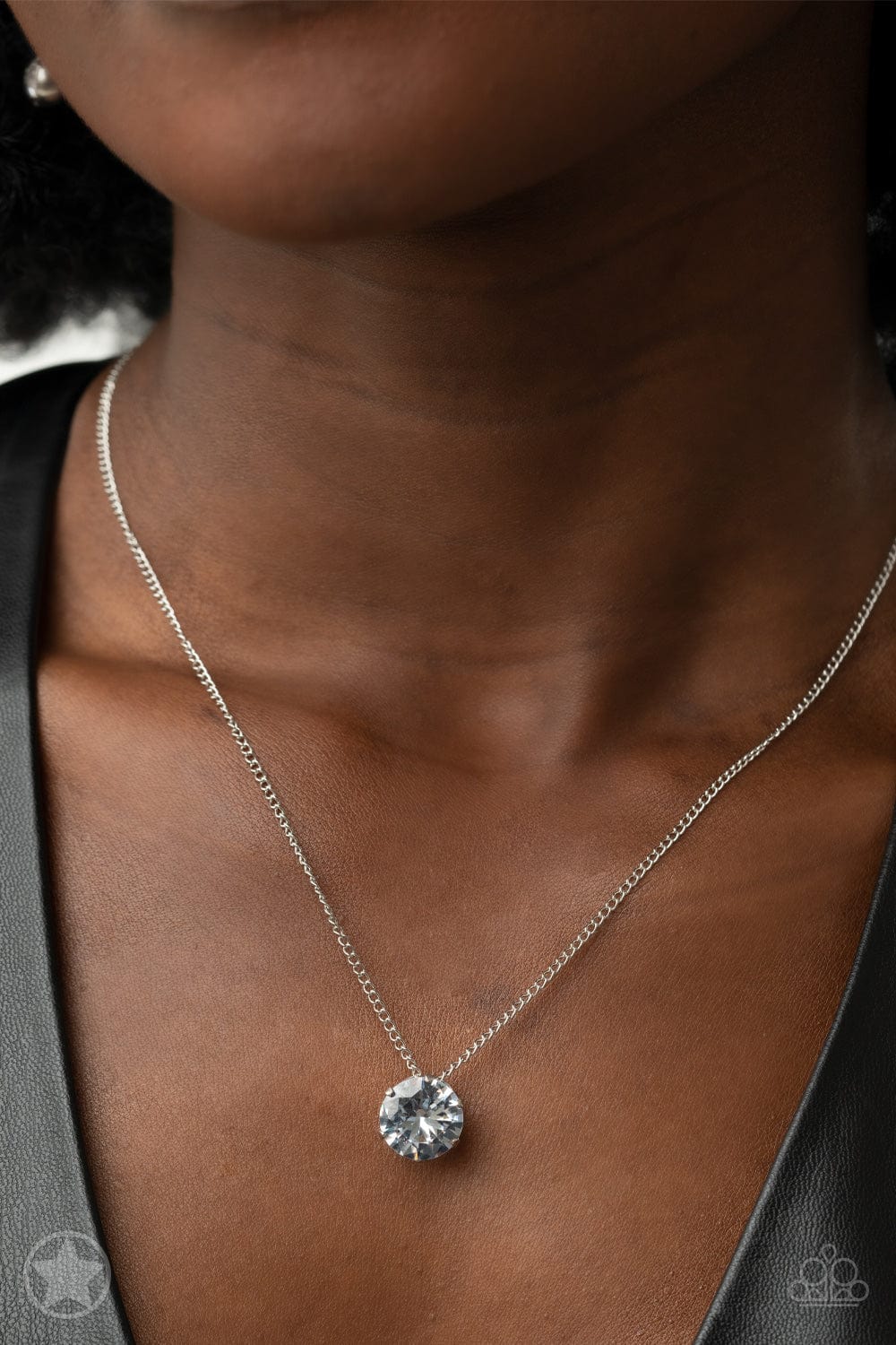 What A Gem - Silver Rhinestone Necklace - GODDESSBLINGS