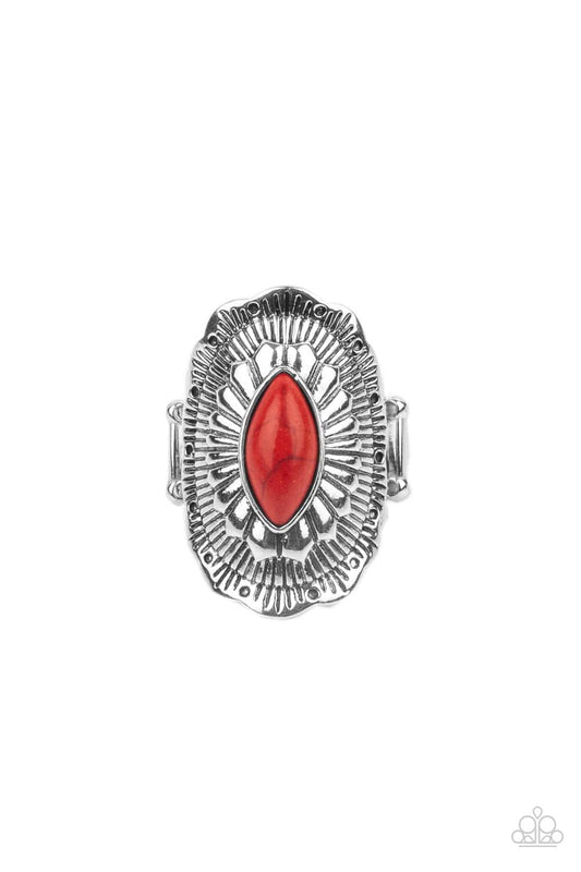 Red Stone Silver Ring - GODDESSBLINGS